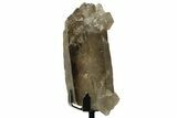 Smoky Quartz Crystal Cluster on Metal Stand - Brazil #219126-2